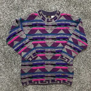 Genoa vintage Coogi style woman’s sweater, size Small
